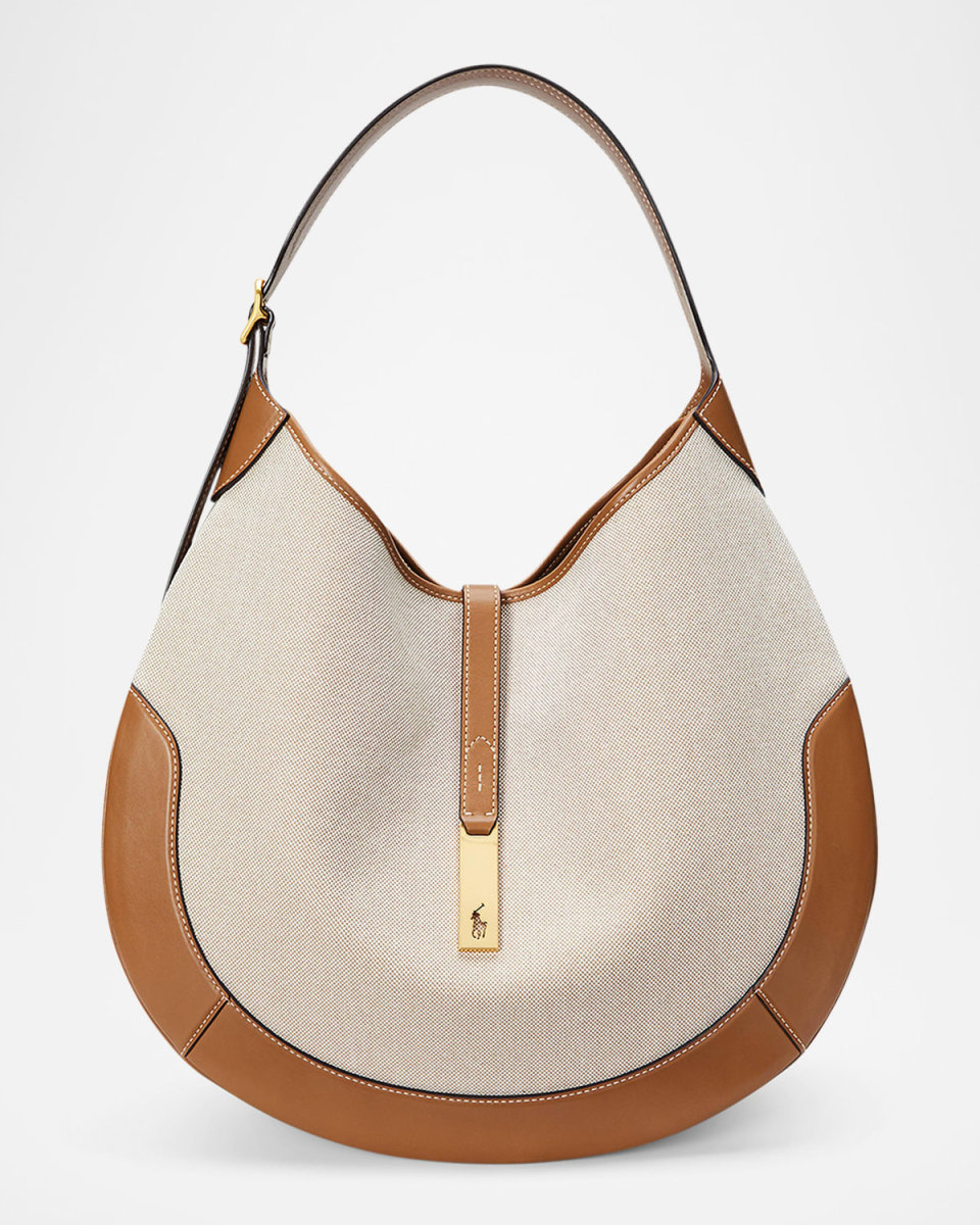Polo ID Medium Heritage Canvas Shoulder Bag